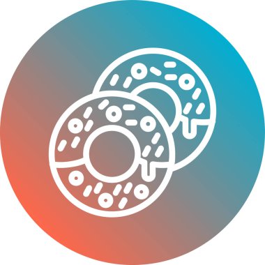 donut. Web simgesi basit illüstrasyon