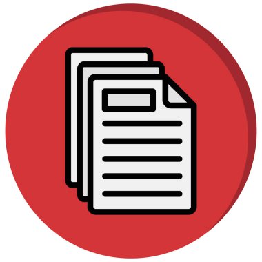 kağıt simgesi vektör illüstrasyonu