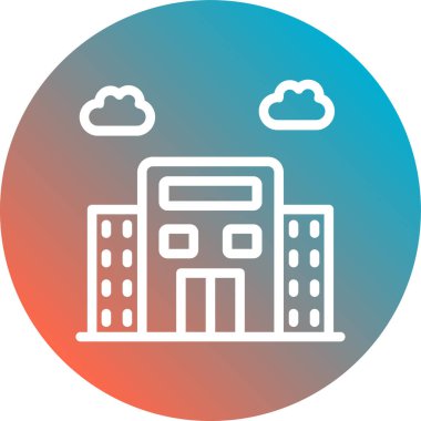 Mimari. Web simgesi basit illüstrasyon