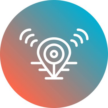 Soyut arkaplanda kablosuz simge izole edildi