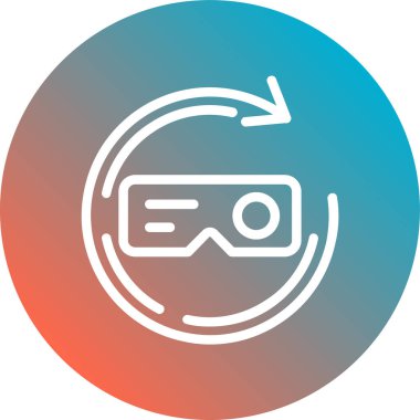 sanal gözlük vektör simgesi