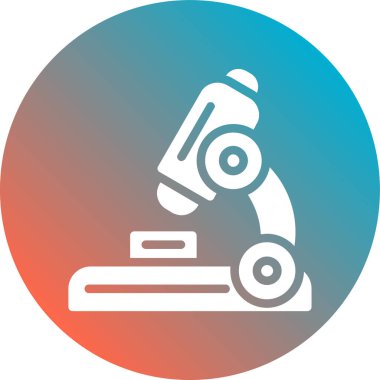 Mikroskop simgesinin vektör çizimi