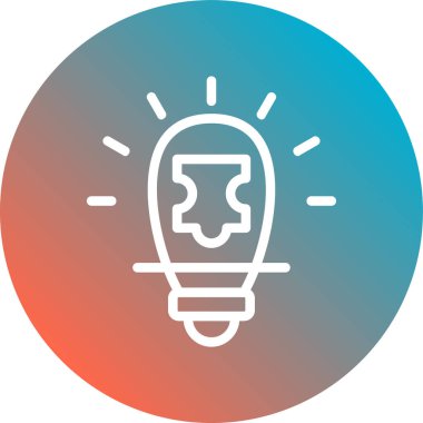 Moda Biçimli Ampul Simgesi İzole Arkaplan