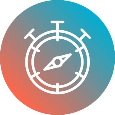 pusula vektör simgesi modern basit illüstrasyon