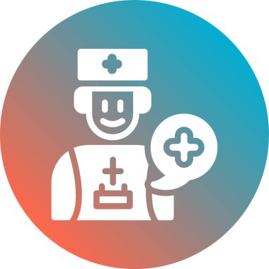 Hastanedeki bir hemşirenin vektör çizimi