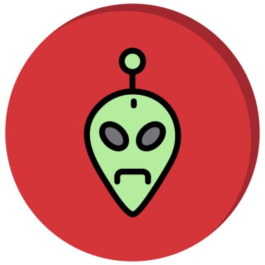 Düz şekilli yabancı gezegen simgesi