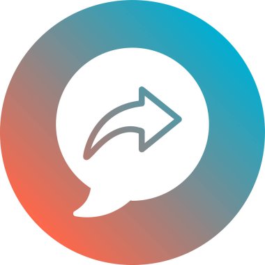 Mavi ve kırmızı konuşma baloncuğu simgesinin vektör çizimi