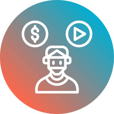 Benzersiz kullanıcı profili vektör simgesi