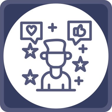 Moda tasarım tarzında favori simge.