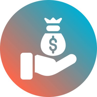 Para simgesinin vektör illüstrasyonu