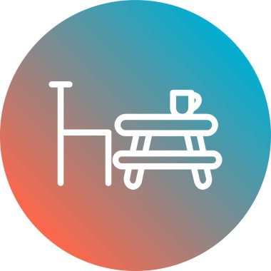 Bir sandalye simgesinin vektör illüstrasyonu