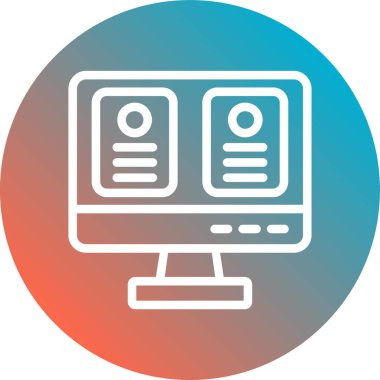 vektör lcd simgesi illüstrasyonu