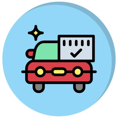 araba simgesi, vektör illüstrasyonu