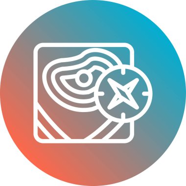 Harita Arazi Çizgisi Gradyan Arkaplanı