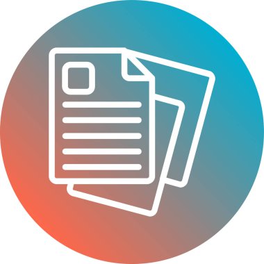 Belge. Web simgesi basit illüstrasyon