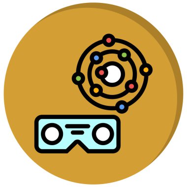 Sanal gerçeklik simgesi, vektör çizim