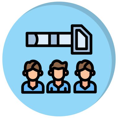 takım çalışma vektör simgesi