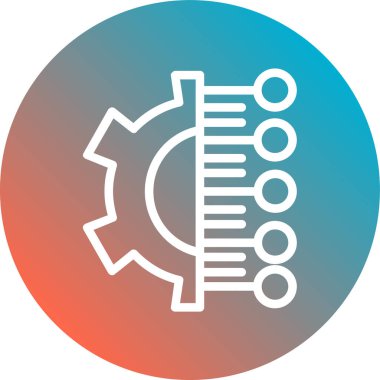 Basit vektör simgesi, ayarların çizimi