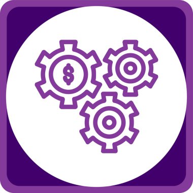 Vites düz kare vektör simgesi