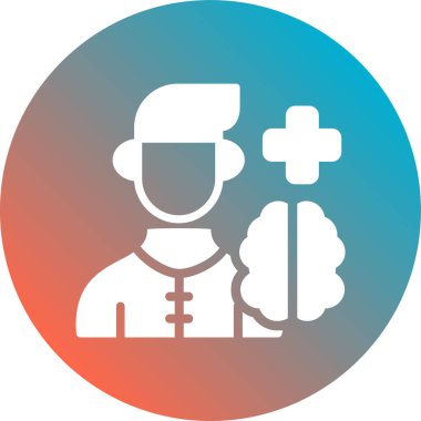 Doktor. Web simgesi basit illüstrasyon