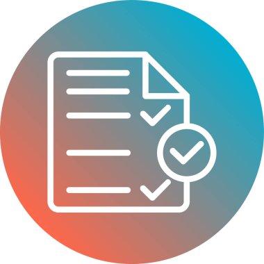 Kontrol listesi. Web simgesi vektör illüstrasyonu