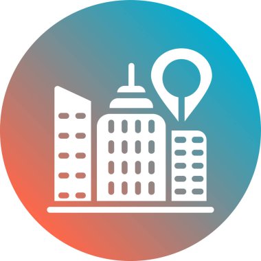 Modern yapı simgesinin vektör illüstrasyonu