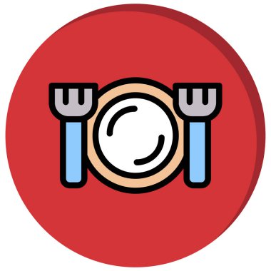 yemek çatal vektör simgesi