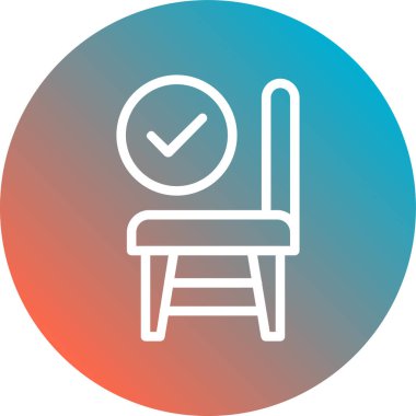 Sandalye ikonu. Basit tasarım