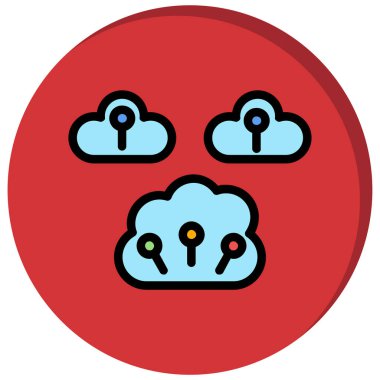 Bulut simgesi vektör illüstrasyonu