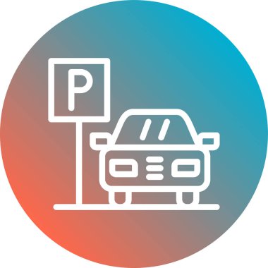 Araba simgesinin vektör illüstrasyonu