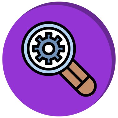 Büyüteç. Web simgesi basit illüstrasyon