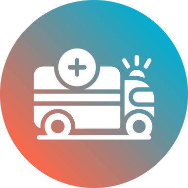 ambulans simgesi vektör illüstrasyonu