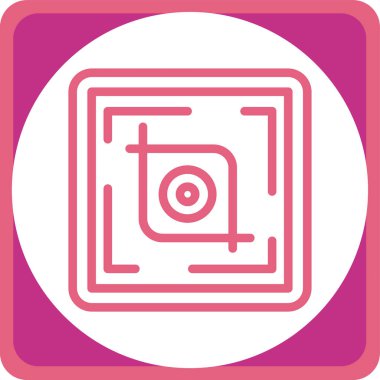 Modern kameranın vektör illüstrasyonu simgeden yoksun