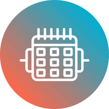 vektör hesap makinesi simgesi, basit tasarım illüstrasyonu