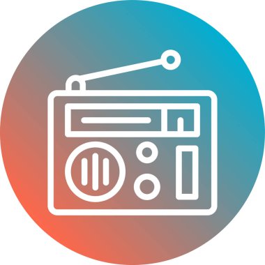Radyo simgesinin vektör illüstrasyonu