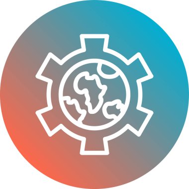 Genel ağ simgesinin vektör illüstrasyonu