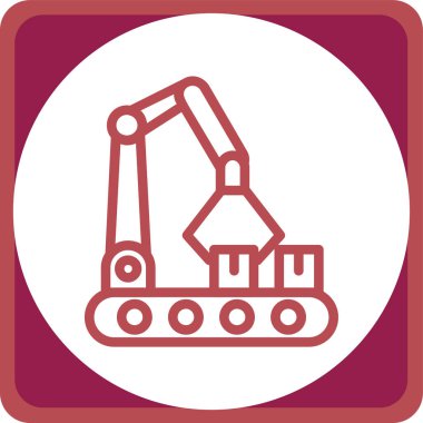 vinç vektör simgesi modern illüstrasyon