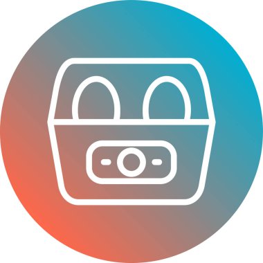 Modern b 'nin vektör illüstrasyonu çanta simgesinden yoksun