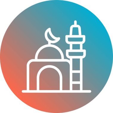 Cami. Web simgesi basit illüstrasyon