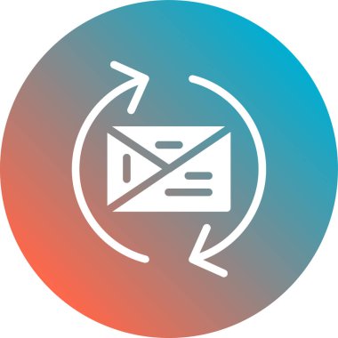 Moda biçimi izole edilmiş arkaplanda e- posta simgesi