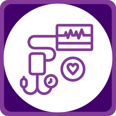 Bir hastane simgesinin vektör illüstrasyonu