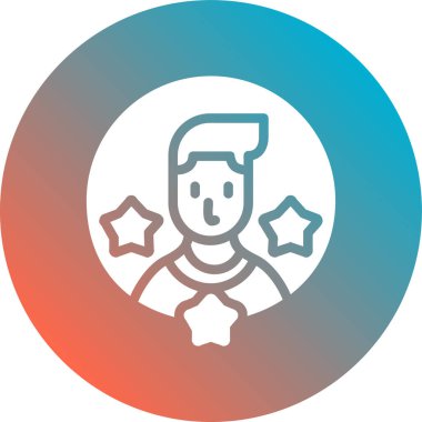 Bir adamın ikonunun vektör illüstrasyonu