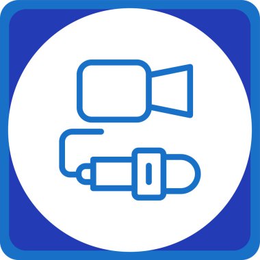 Bir kamera simgesinin vektör illüstrasyonu