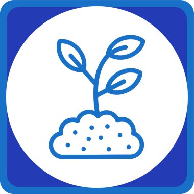 Bitki. Web simgesi basit illüstrasyon