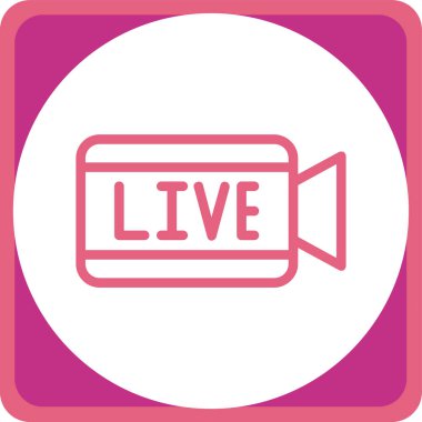 trend biçimi izole edilmiş arkaplanda canlı yayın simgesi