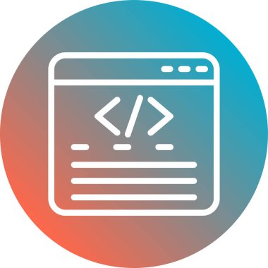 Web geliştirme simgesi vektör illüstrasyonu