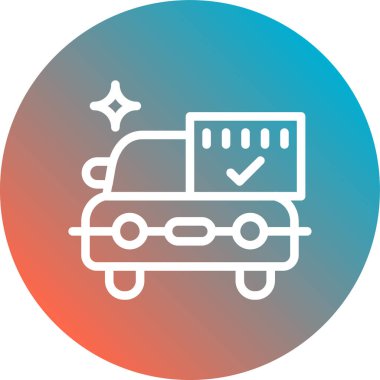 Teslimat. Web simgesi basit illüstrasyon