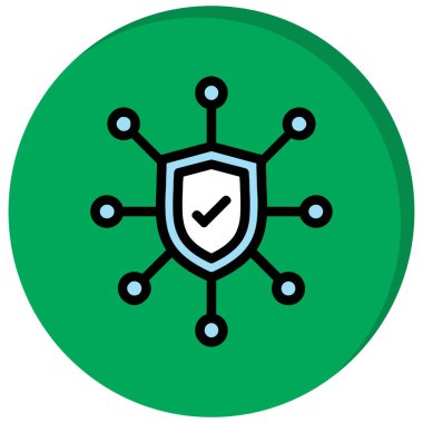 İşaretli ve kalkanlı kalkanın vektör simgesi