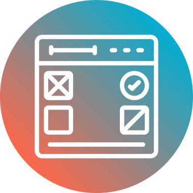 Web simgesi, bilginin vektör illüstrasyonu