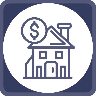 Ev simgesinin vektör illüstrasyonu